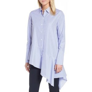 Nordstrom Signature Asymmetrical Stripe Shirt NWOT